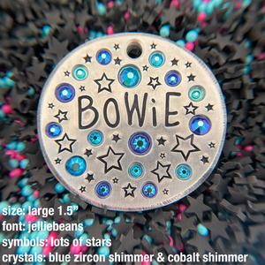 custom crystal tag